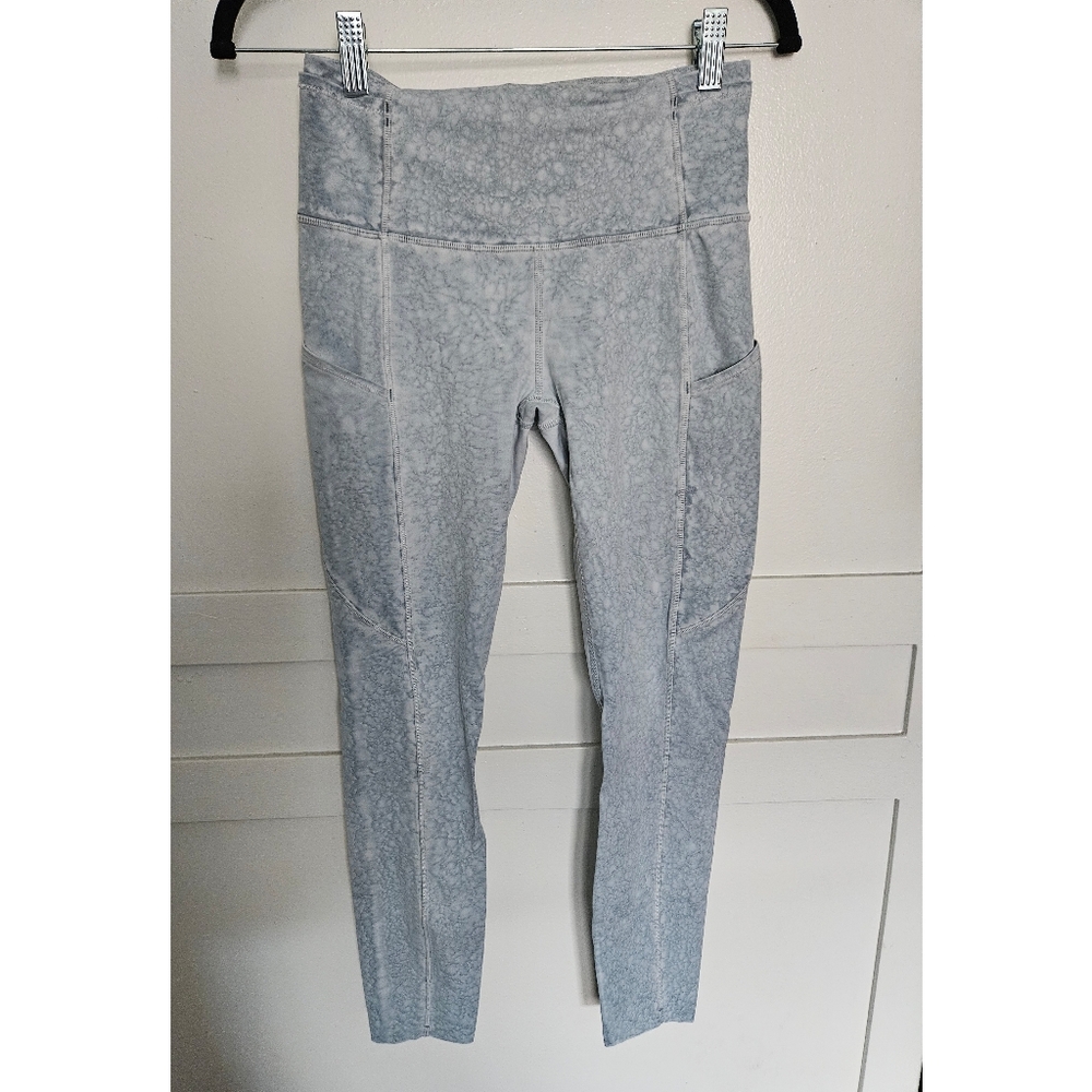 Lululemon Fast and Free Tight 25" *Nulux City Grit White Blue Fog - Picture 2 of 8